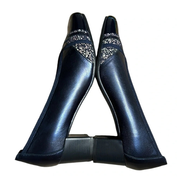 Shoes ,women, leather NEW! Inea Dora blue textured,chunky heel,pump size 39 & 41 - Picture 2 of 16